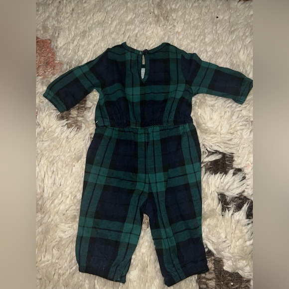 Old Navy Other - Green and Blue Plaid - Old Navy Romper - Size 0-3 Months